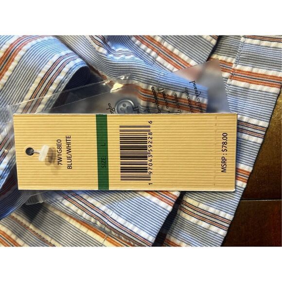 Nanette Lepore Women's Large White Stripe Bow Poplin Button-Up Shirt blouse - Picture 8 of 10